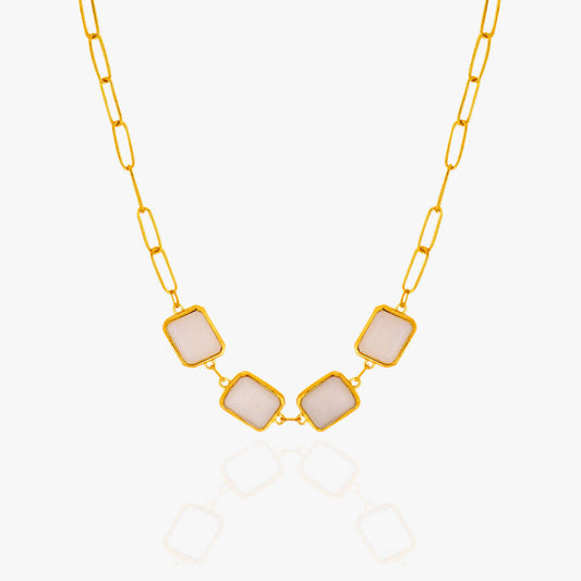 Bria Silver Moon Stone Necklace