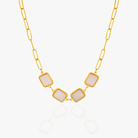 Bria Silver Moon Stone Necklace