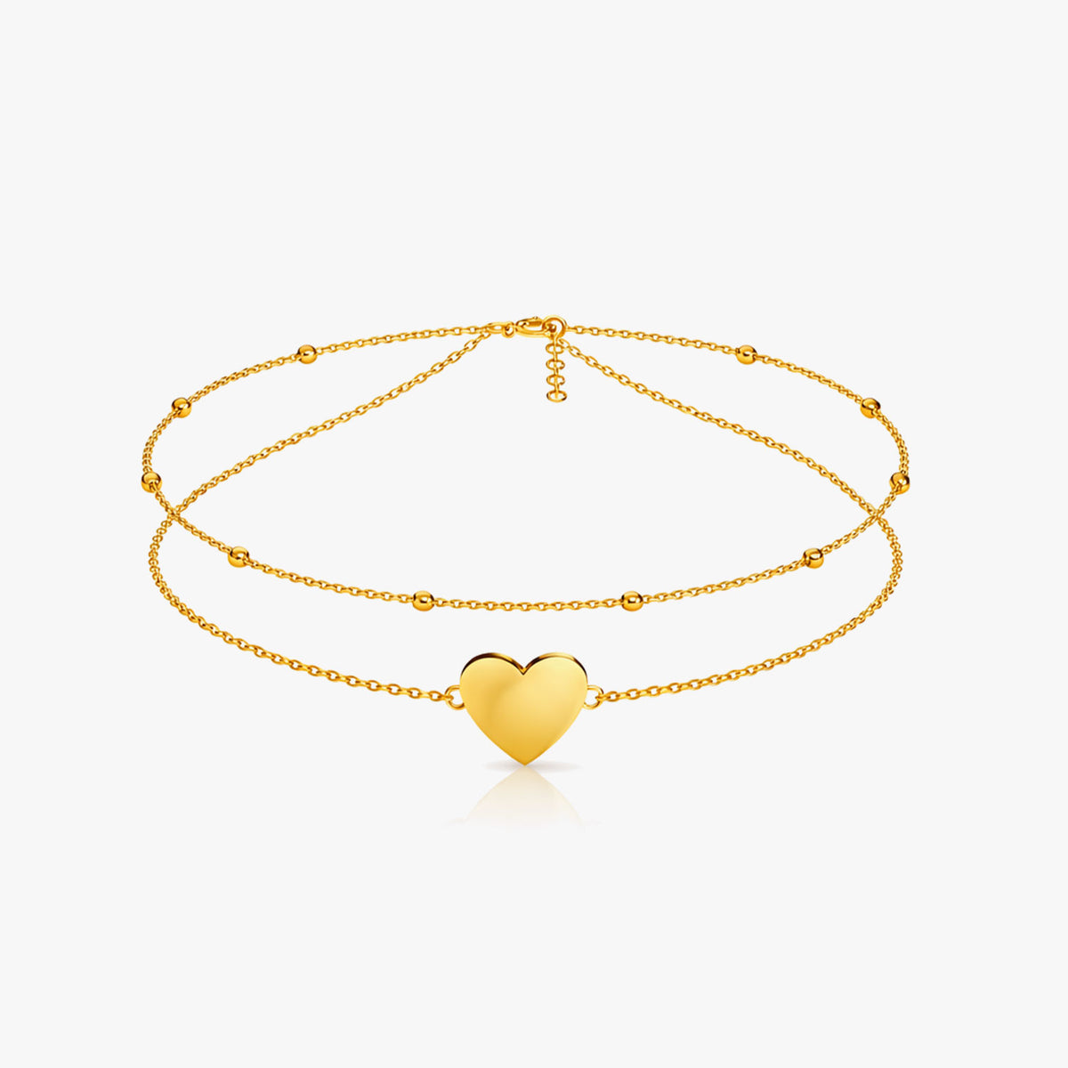 Elin Silver Heart Anklet
