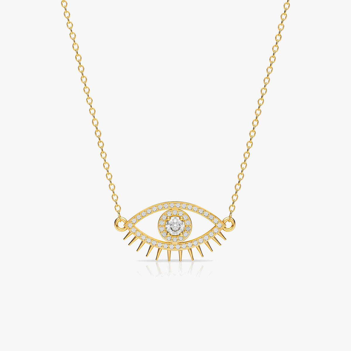 Cyro Silver Zirconia Necklace