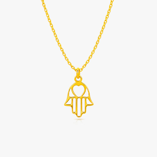 Zoe Silver Hamsa Necklace