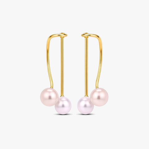 Sia Silver Pearl Earrings