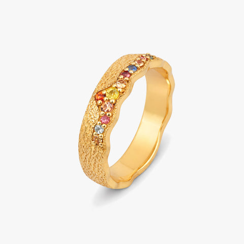 Ziva Silver Sapphire Adjustable Ring
