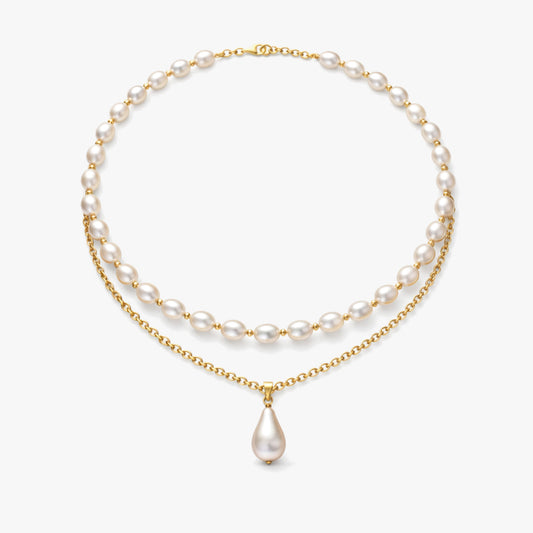 Zoya Silver Pearl Necklace