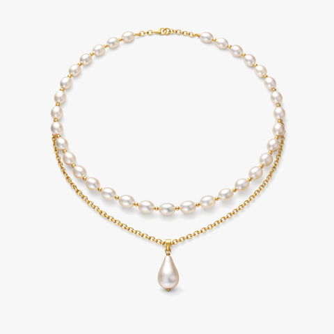 Zoya Silver Pearl Necklace