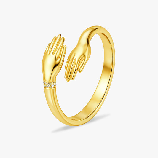 Kite Silver Hand Adjustable Ring