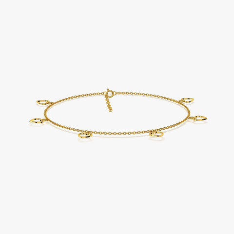 Qeya Silver Heart Anklet
