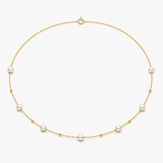 Joe Silver Pearl Necklace