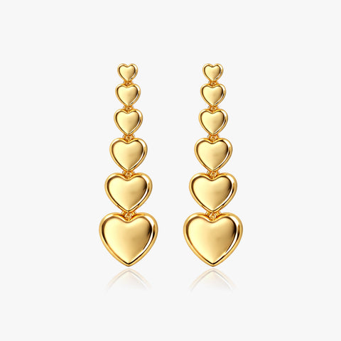Veda Silver Heart Earrings