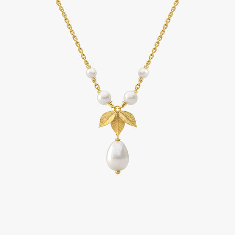 Ema Silver Pearl Necklace