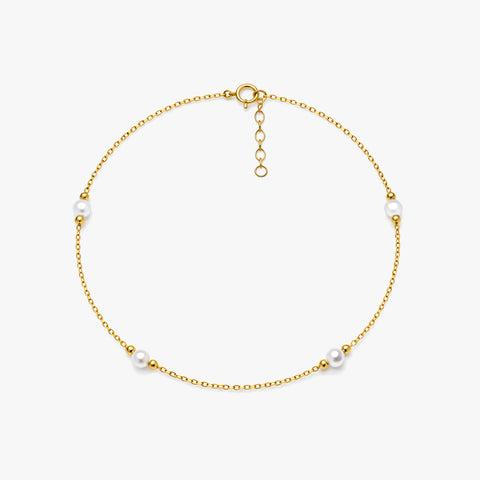 Nuni Silver Pearl Anklet