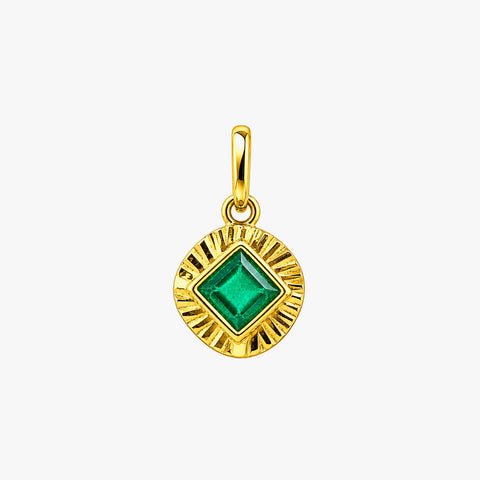 Anna Silver Emerald Pendant