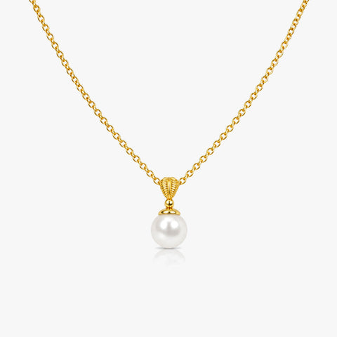 Zily Silver Pearl Necklace