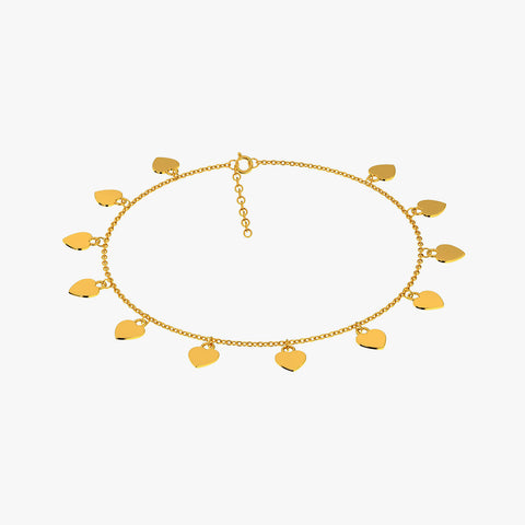 Vira Silver Heart Anklet