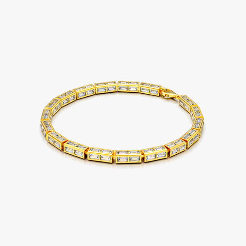 Cyan Silver Zirconia Bracelet