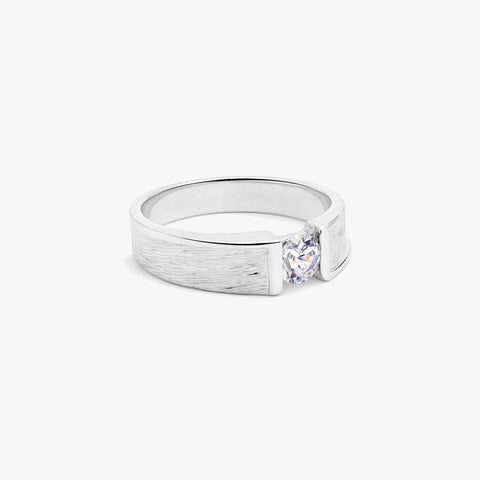 Pia Silver Diamond Adjustable Ring