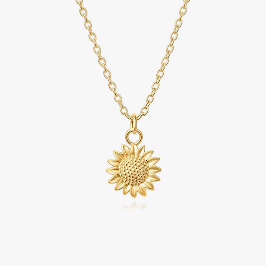 Ava Silver Sun Flower Necklace