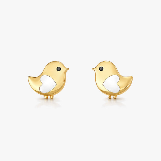 Cila Silver Stud Enamel Earrings