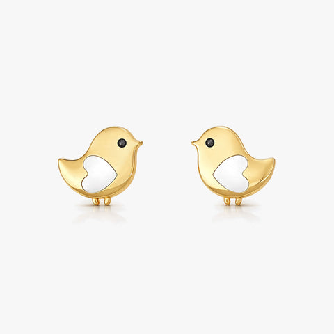 Cila Silver Stud Enamel Earrings