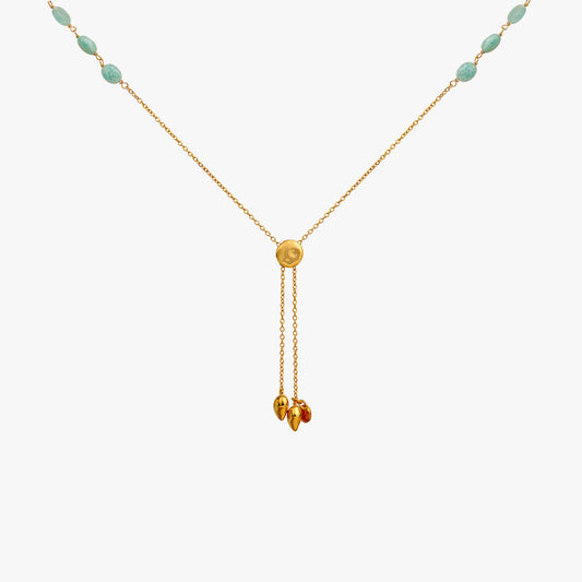 Lia Silver Amazonite Necklace