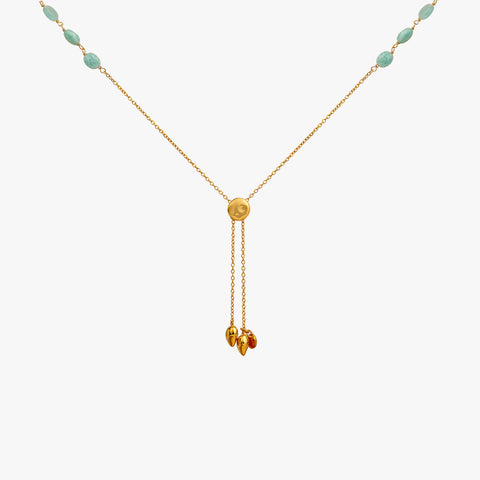 Lia Silver Amazonite Necklace