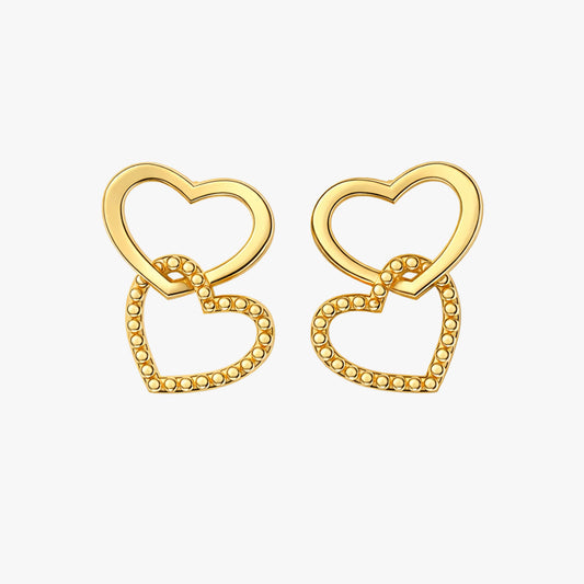 Lira Silver Heart Earrings