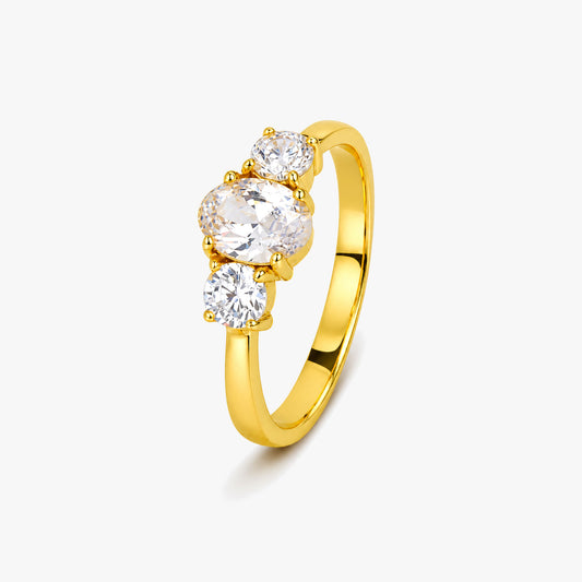 Lyn Silver Diamond Adjustable Ring