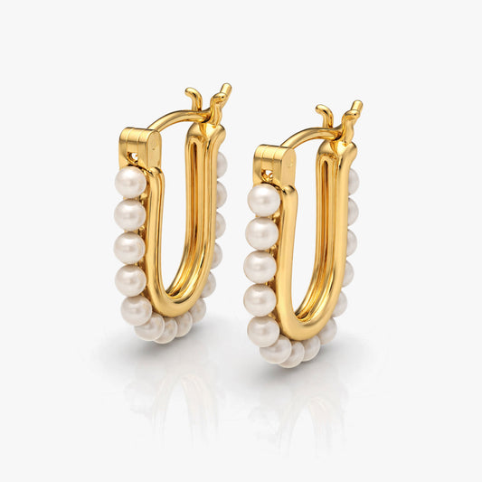 Kate Silver Synthetic Pearl Earrings
