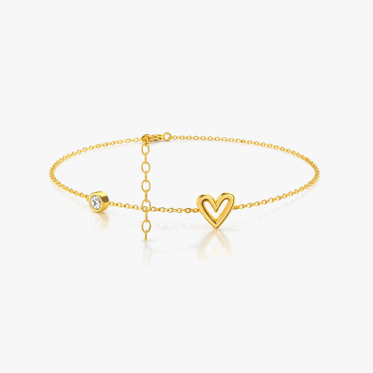 Ciri Silver Heart Zirconia Bracelet