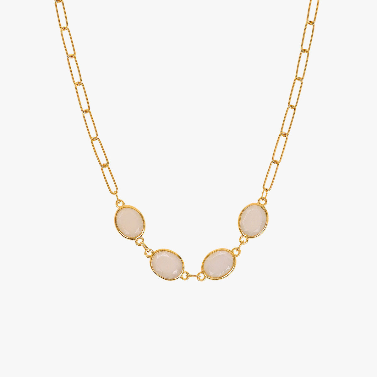 Ela Silver Moonstone Necklace