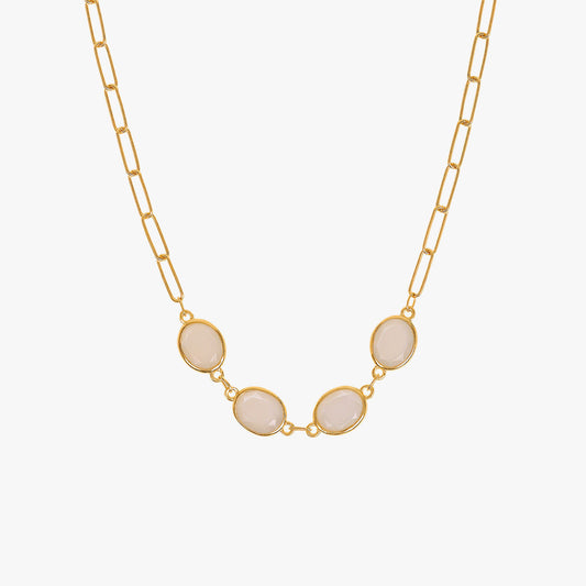 Ela Silver Moonstone Necklace
