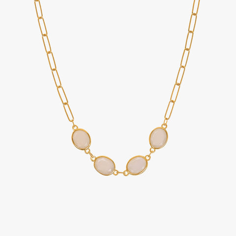 Ela Silver Moonstone Necklace
