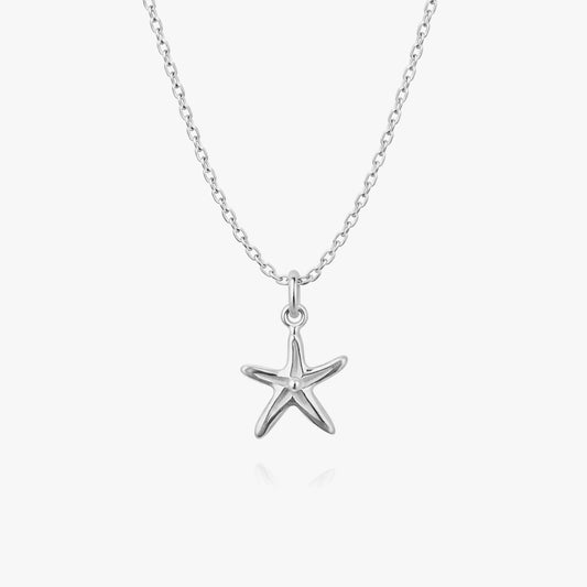 June Silver Star Necklace