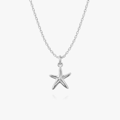 June Silver Star Necklace