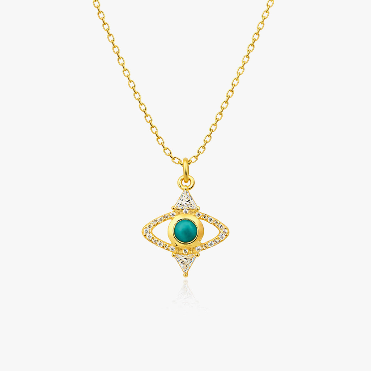 Zoe Silver Eye Necklace