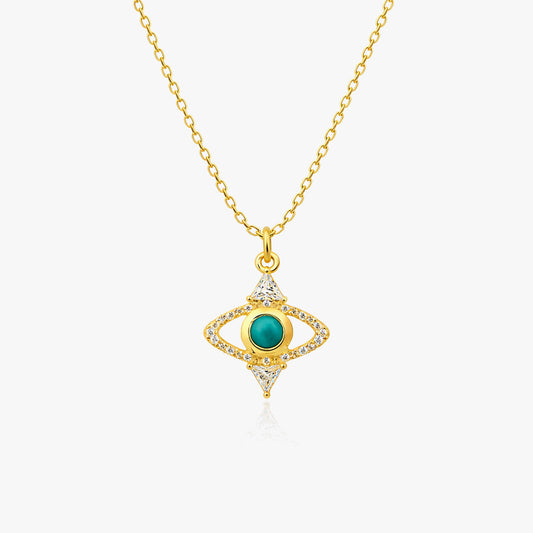 Zoe Silver Eye Necklace