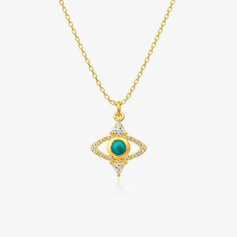 Zoe Silver Eye Necklace
