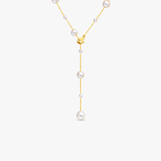 Zoe Silver Pearl Necklace