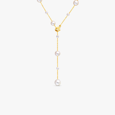 Zoe Silver Pearl Necklace