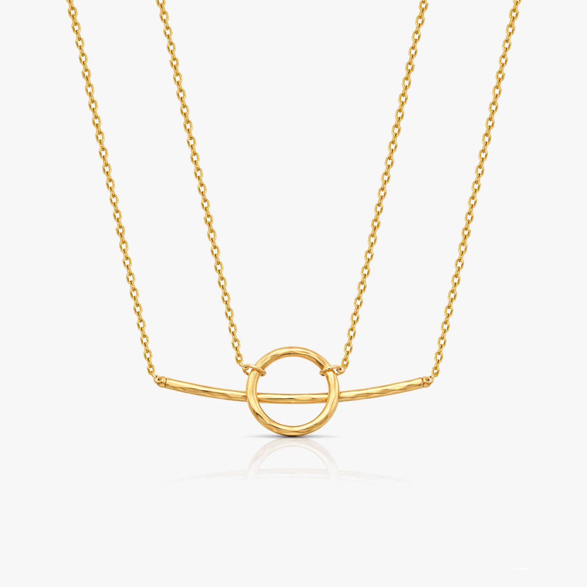 Sia Silver Hammered Necklace