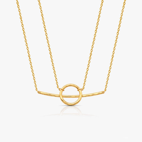 Sia Silver Hammered Necklace