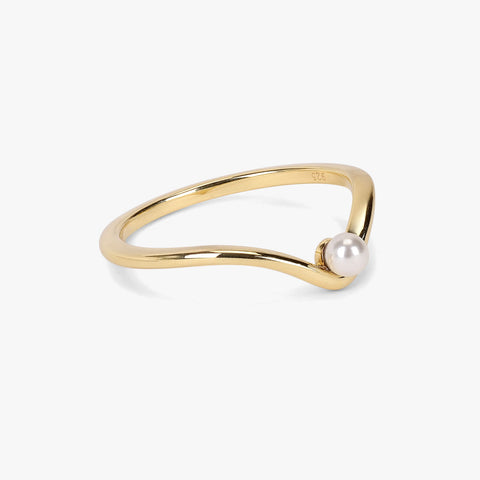 Anna Synthetic Pearl Adjustable Ring