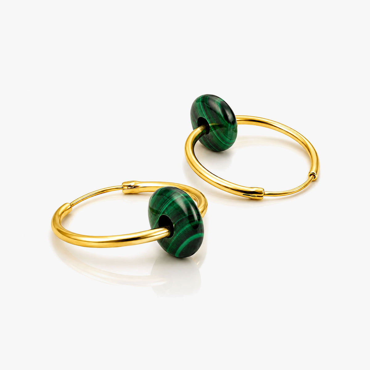 Rina Silver Malachite Earrings