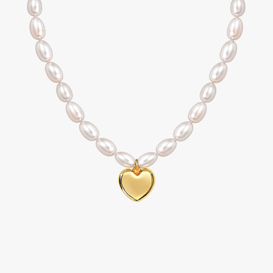 Lyra Silver Heart Necklace