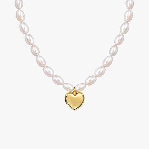 Lyra Silver Heart Necklace