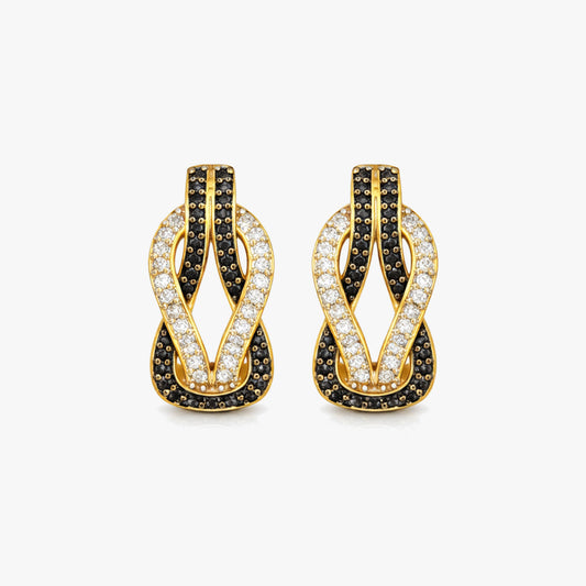Bela Silver Black Spinel Earrings