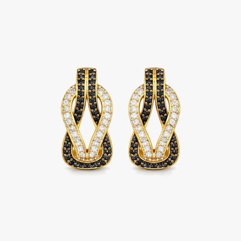 Bela Silver Black Spinel Earrings