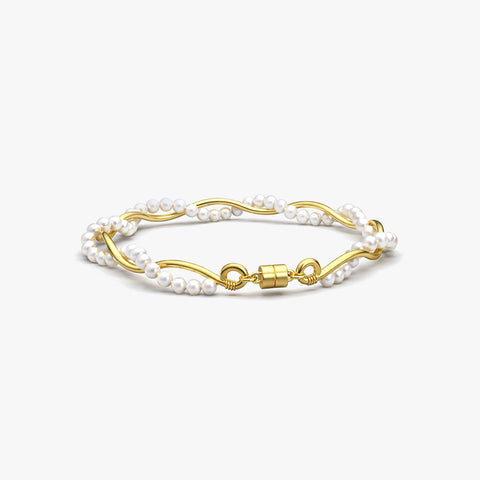 Evelyn Silver Pearl Bracelets