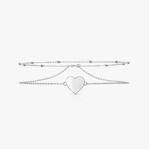 Elin Silver Heart Anklet