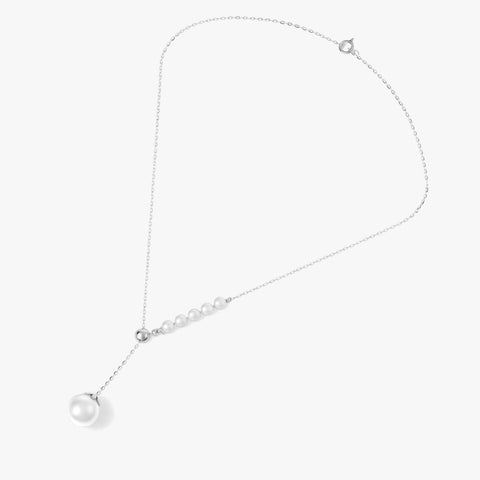 Lue Silver Pearl Necklace